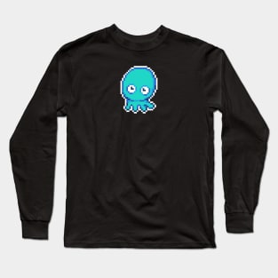 Pixel Art Cute Octopus Long Sleeve T-Shirt